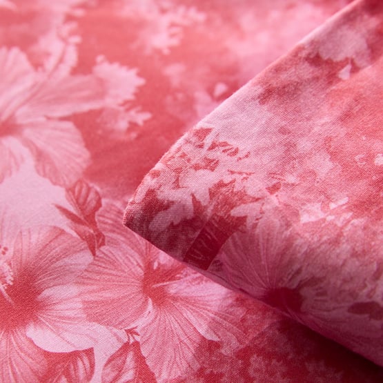 Hibiscus Pink Quilt Cover Set