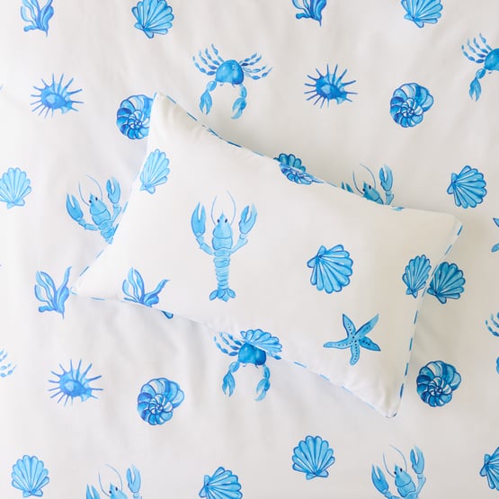 Lobster Love Blue Quilt Cover Set