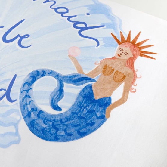 Mermaid To Be Wild Text Pillowcase