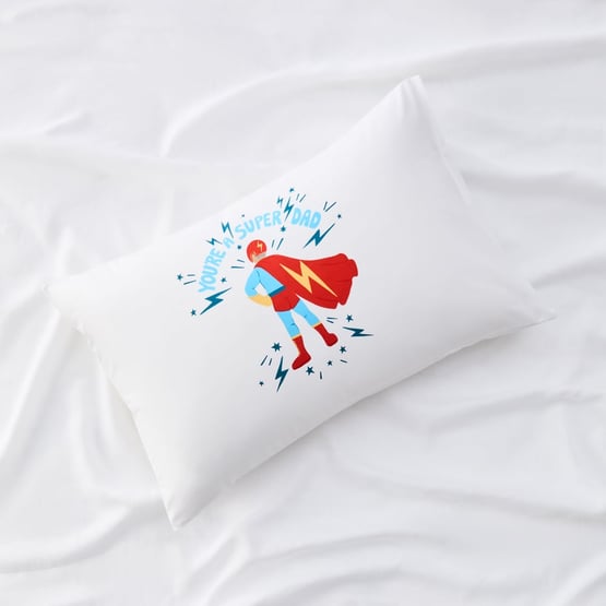 Fathers Day White Text Pillowcase