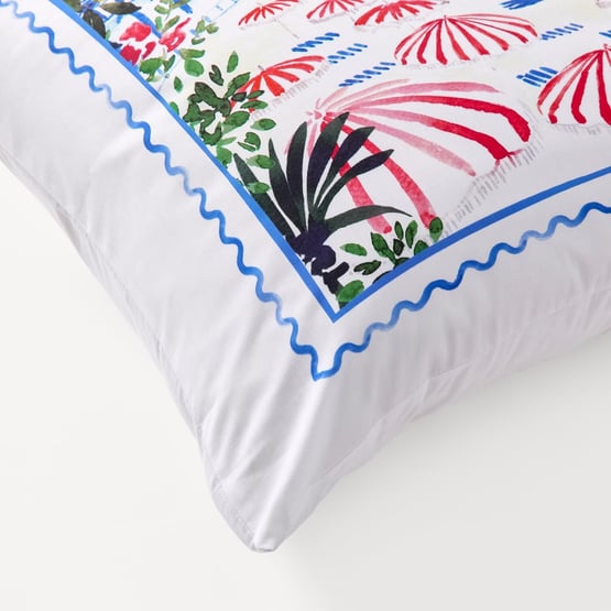 Amalfi White Text Pillowcase