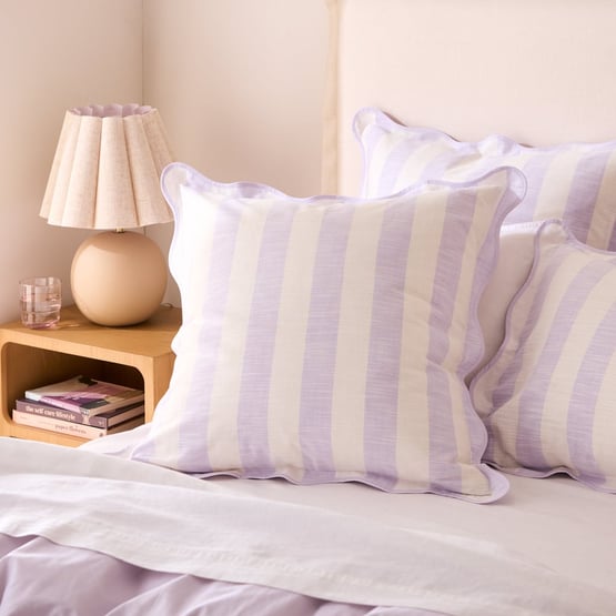 Frankie Scallop Lilac Pillowcase