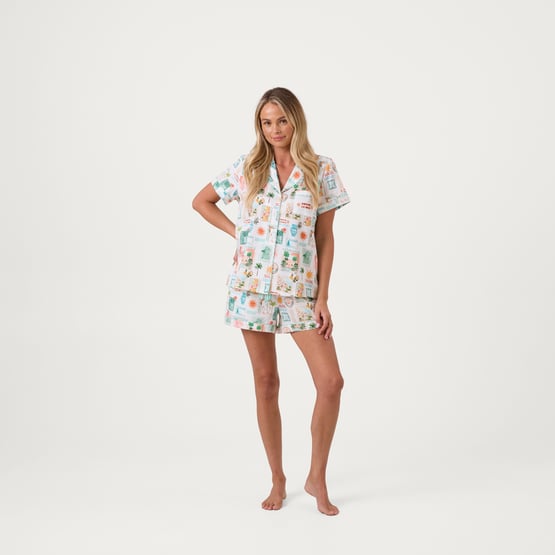 Womens Hotel Mirage Mineral Short Pyjama Set 