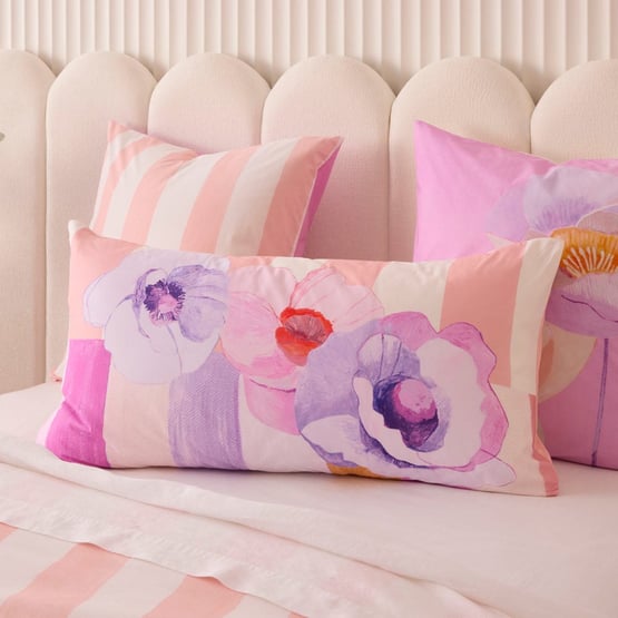 Jade Fisher Tall Poppies Pink Pillowcases