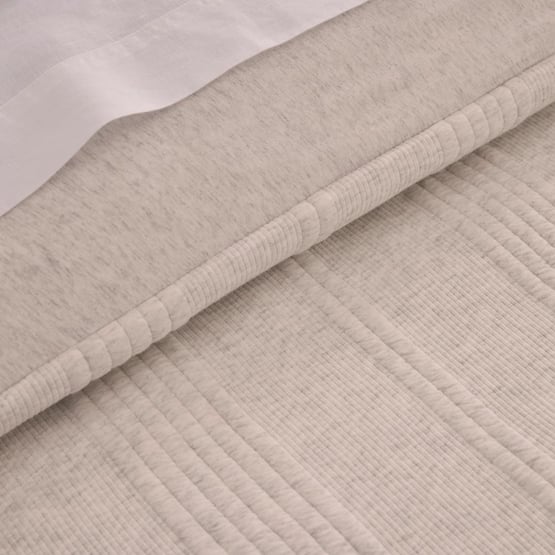 Ribbed Jersey Light Grey Quilt Cover Separates