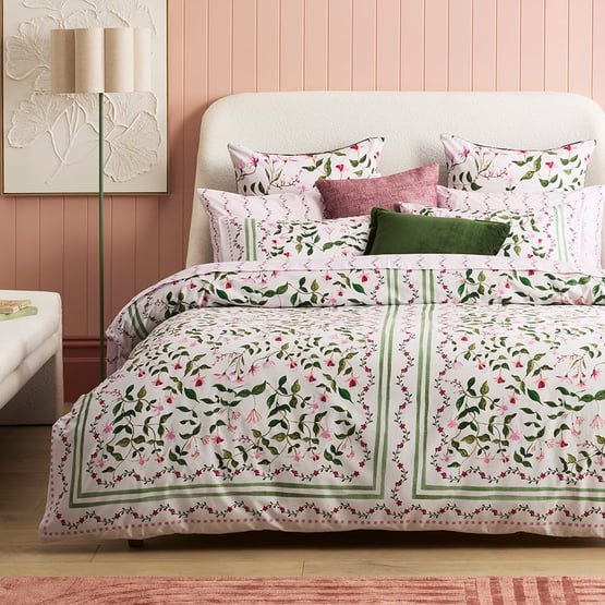 Greta Floral Pink Quilt Cover Set + Separates