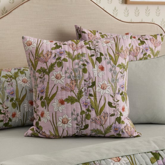 Adeline Floral Sage Quilted Pillowcases