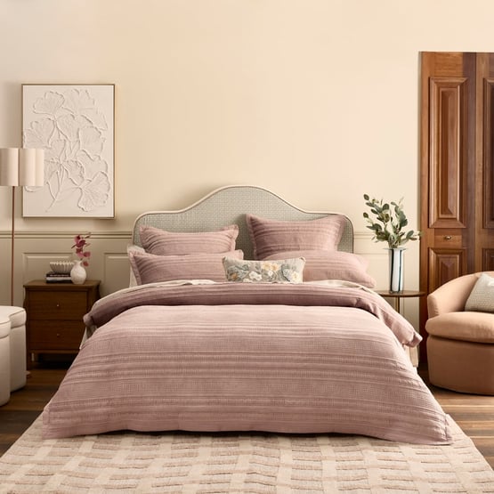 Brooks Misty Rose Velvet Quilted Quilt Cover Separates