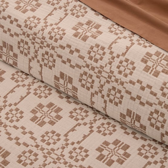 Roma Natural Jacquard Quilt Cover Separates
