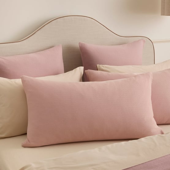 Jersey Pointelle Mauve Pillowcases