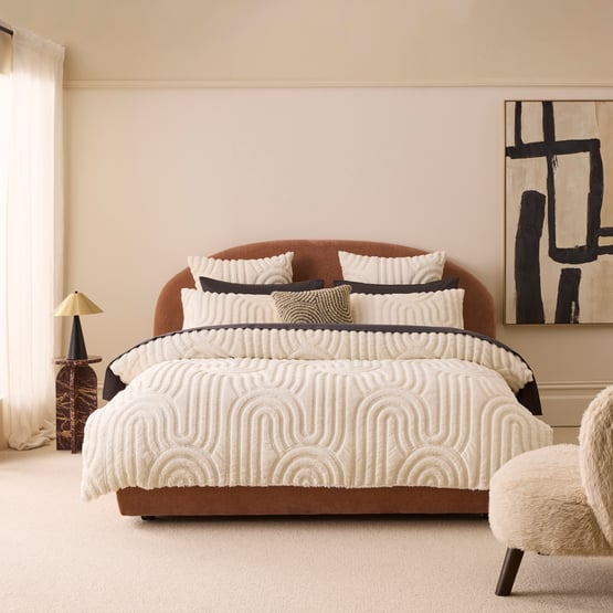 Zuri Faux Fur Snow White Quilt Cover Separates