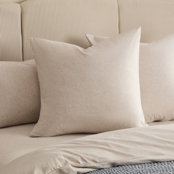 Ultra Soft Jersey Oat Marle Pillowcases