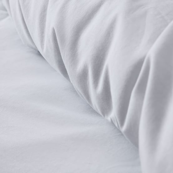 Relaxed Linen Look Ice Blue Quilt Cover Set + Separates