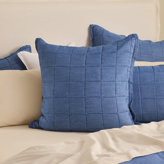 James Denim Lyocell Quilted Pillowcases