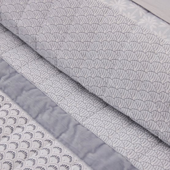 Elwood Blue Quilted Quilt Cover Separates