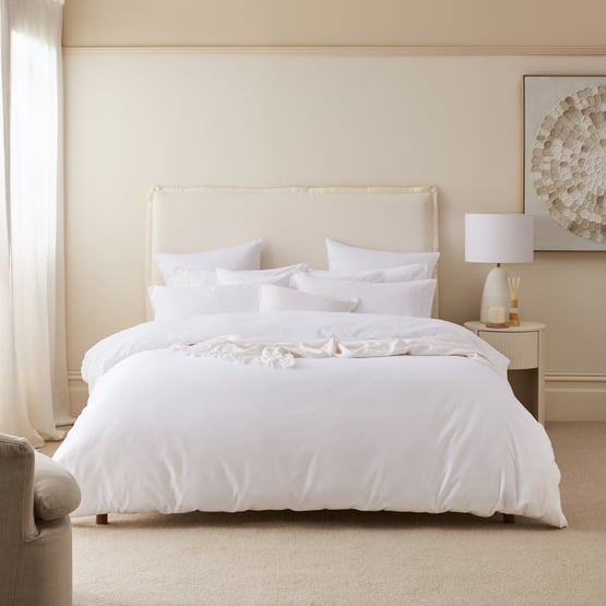 Egyptian Cotton White Quilt Cover Set + Separates