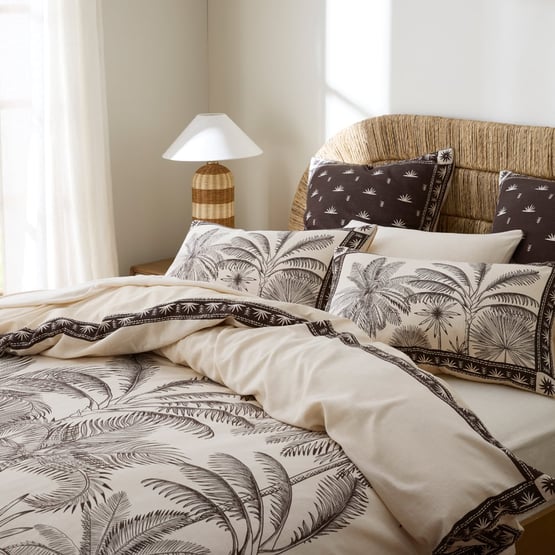 Palm Cove Natural Quilt Cover Set + Separates