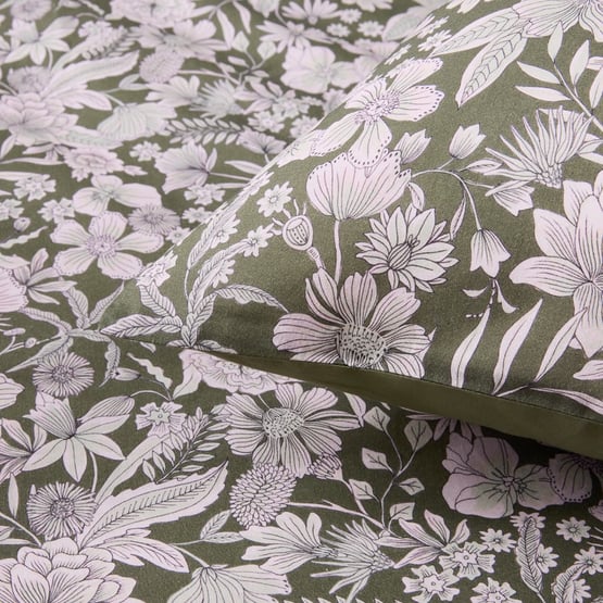 Mietta Floral Olive Quilt Cover Set