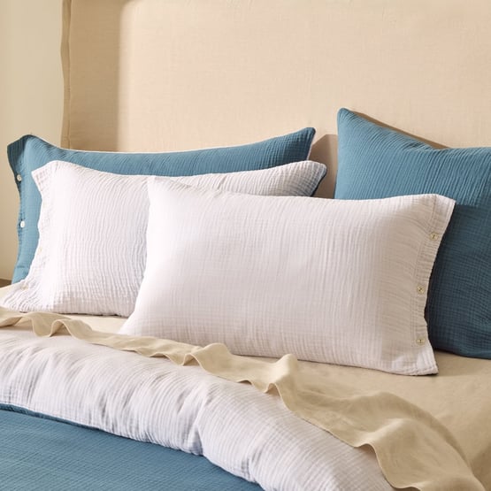 European Collection Reversible Muslin Cool Pillowcases