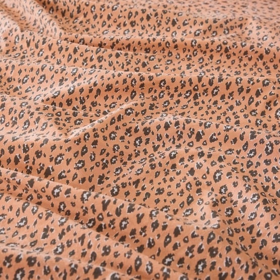 Stonewashed Cotton Sand Leopard Sheet Separates