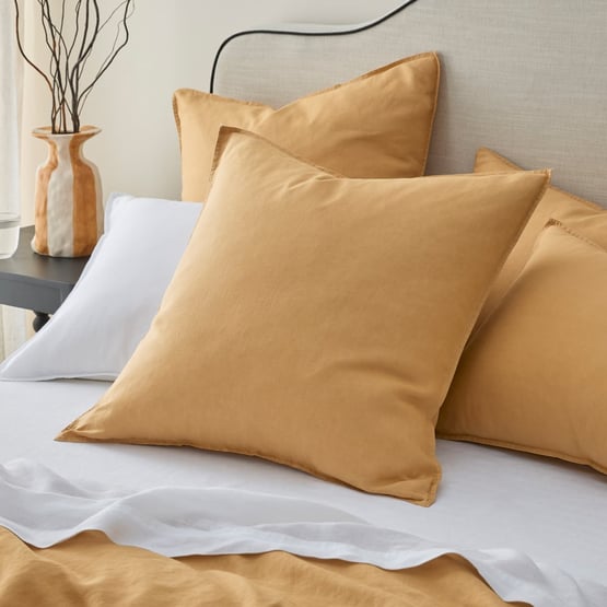 Vintage Washed Linen Wheat Pillowcase