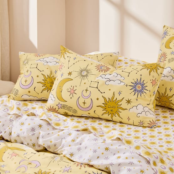 Sweet Dreams Celestial Butter Quilt Cover Set + Separates