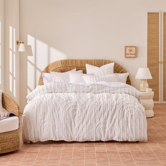 Archie White Tufted Quilt Cover Separates