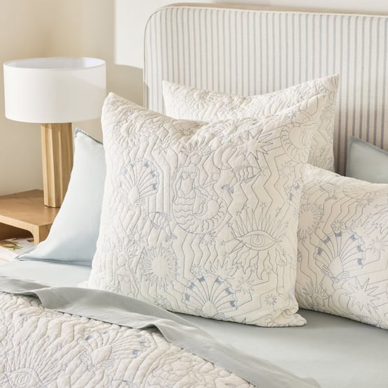 Sirena Natural Quilted Pillowcases