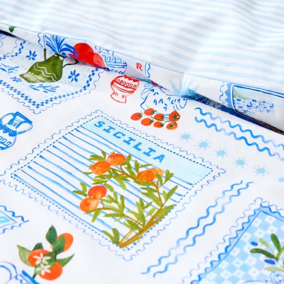 Amalfi Blue Pillowcase