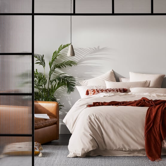 Stonewashed Cotton Silver Quilt Cover Separates