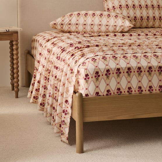 Rosalie Plum Floral Sheet Set
