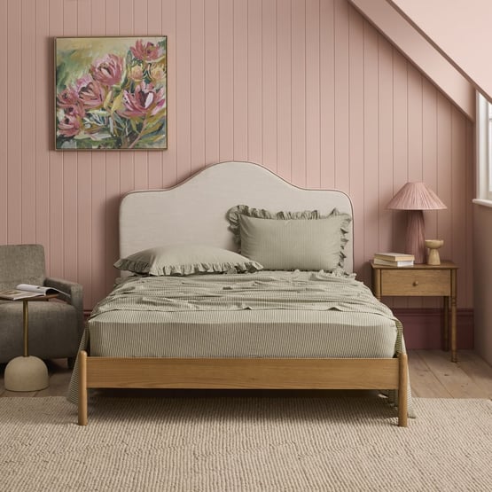 Thyme Stripe Ruffle Sheet Set