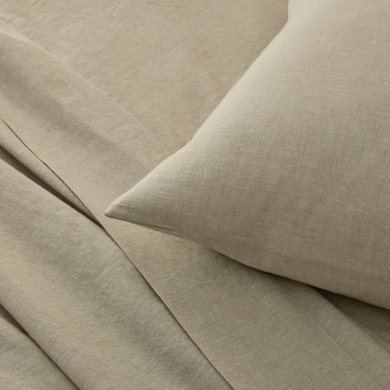 Relaxed Linen Look Matcha Sheet Set