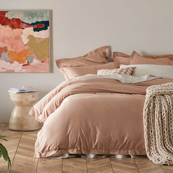 600TC Bamboo Cotton Caramel Quilt Cover Separates