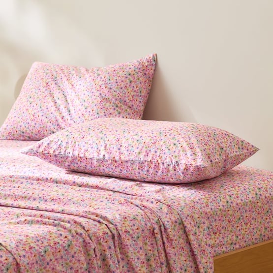 Lottie Floral Pink Printed Sheet Set