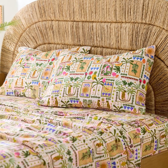 Costa Del Sol Coconut Printed Sheet Set