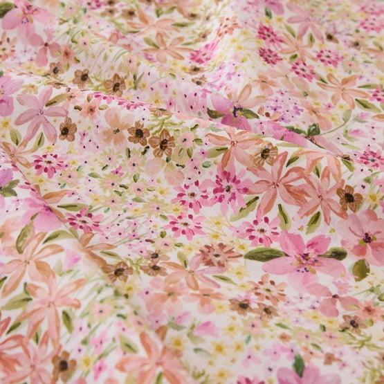 Sienna Floral Mauve Printed Sheet Set