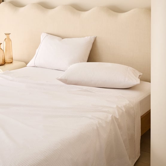 Fresh Natural Stripe Sheet Set