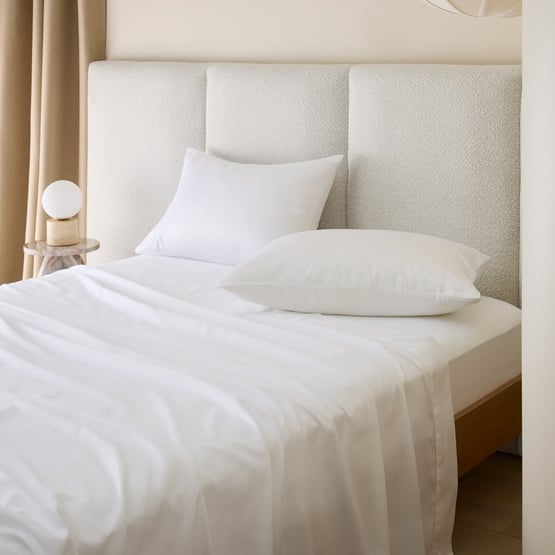 Giselle Egyptian Cotton White Sheet Set + Separates