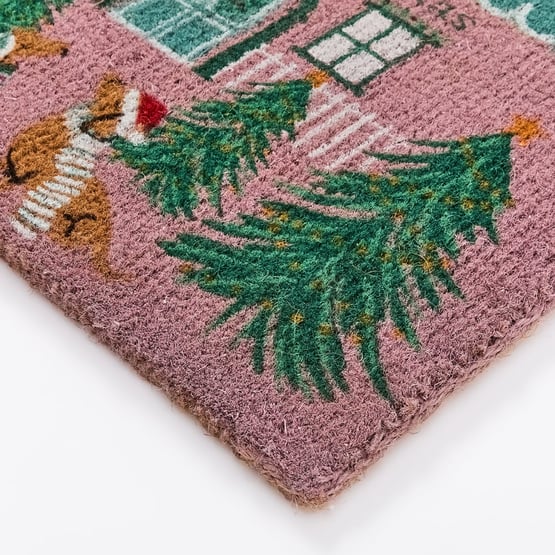 Coir Merry Christmas Dogs Doormat