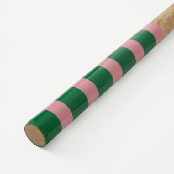 Christmas Pink & Green Mango Wood Salad Servers Pack of 2