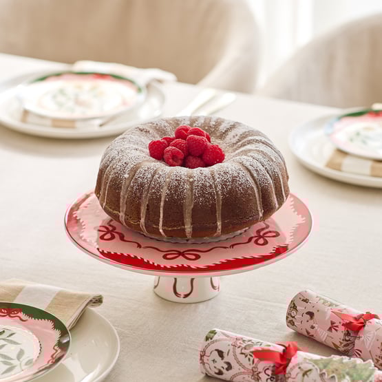12 Days of Christmas Footed Cake Plate
