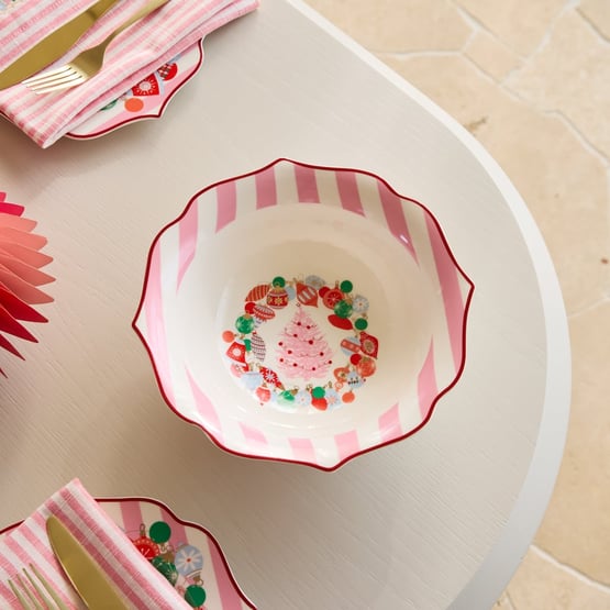 Vintage Christmas Salad Bowl