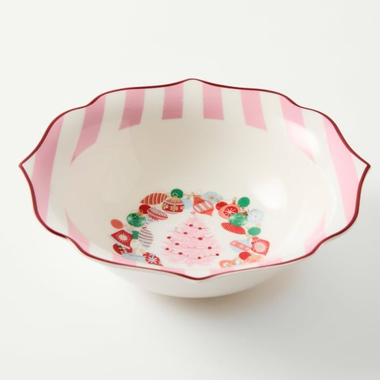 Vintage Christmas Salad Bowl