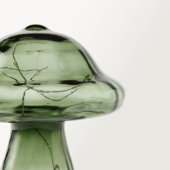 Glass Mushroom with LED Lights