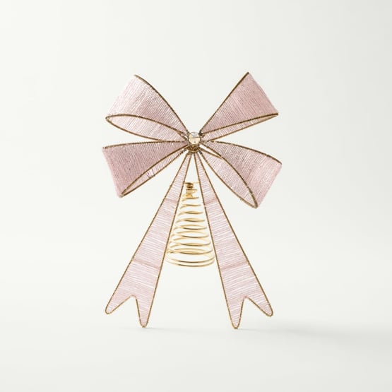 Pink Double Bow Tree Topper