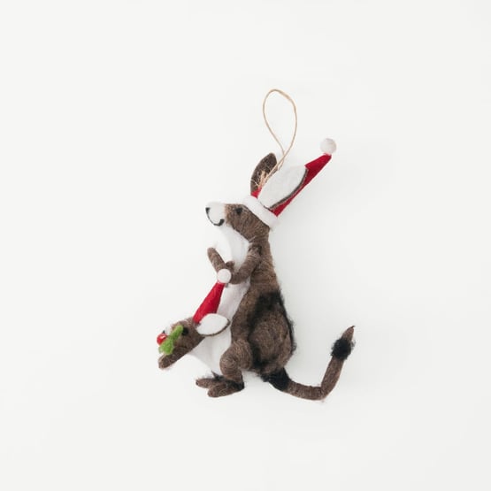 Kangaroo & Joey Felted Friend