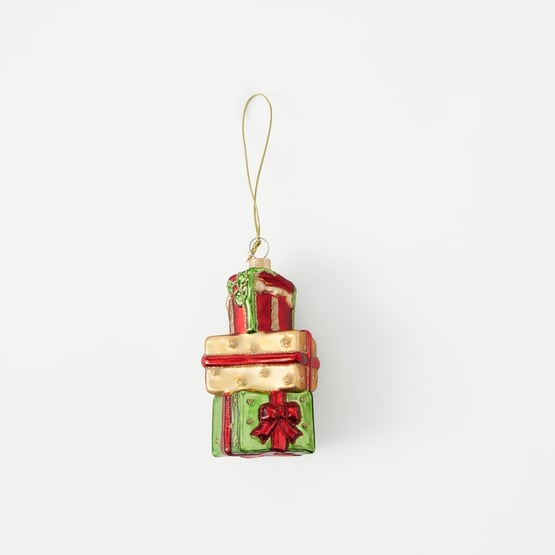 Vintage Glass Presents Ornament