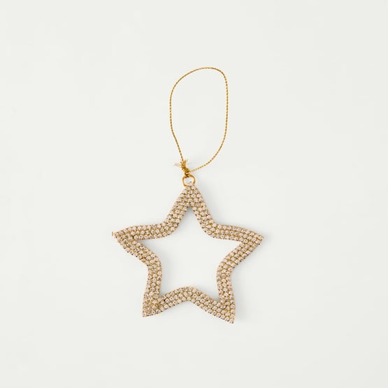 Crystal Jewel Gold Star Decoration