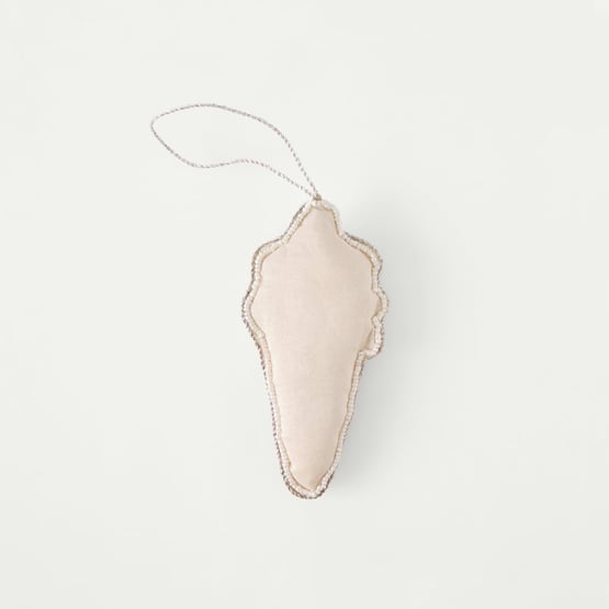 Embroidered Pink Ice Cream Cone Decoration